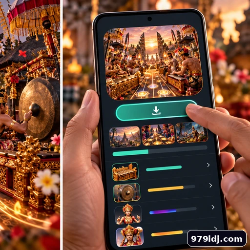 Pratinjau antarmuka panduan APK Gamelan Berkilau